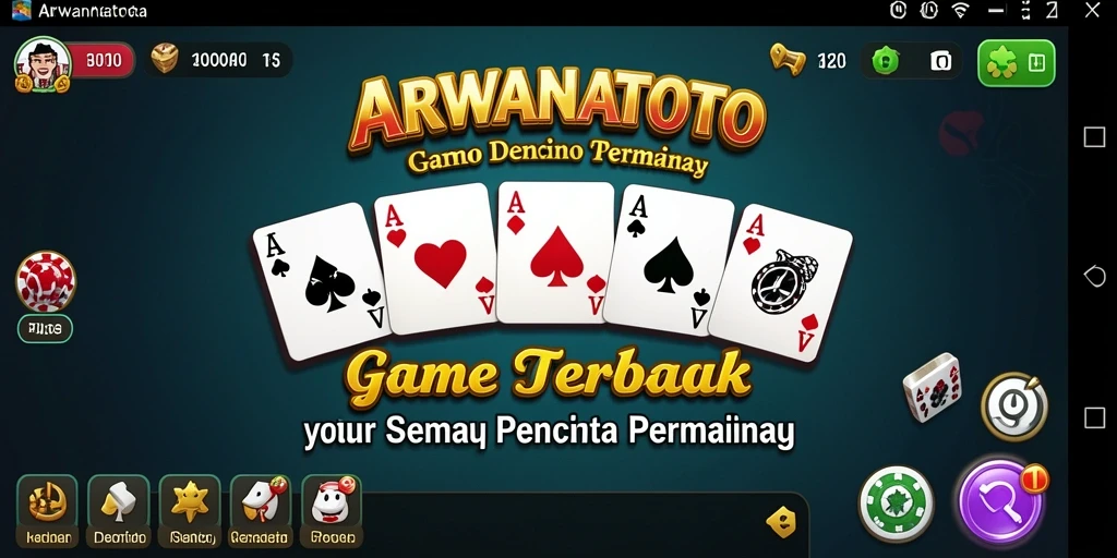 Tampilan gameplay seru dari ARWANATOTO dalam permainan Domino.