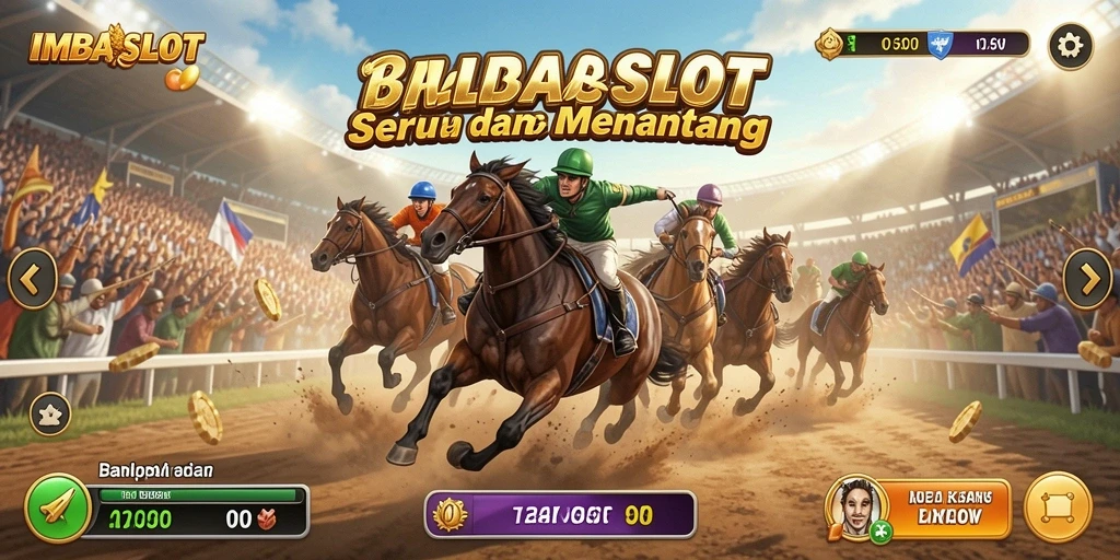 Screenshot gameplay IMBASLOT yang menunjukkan aksi balapan seru.