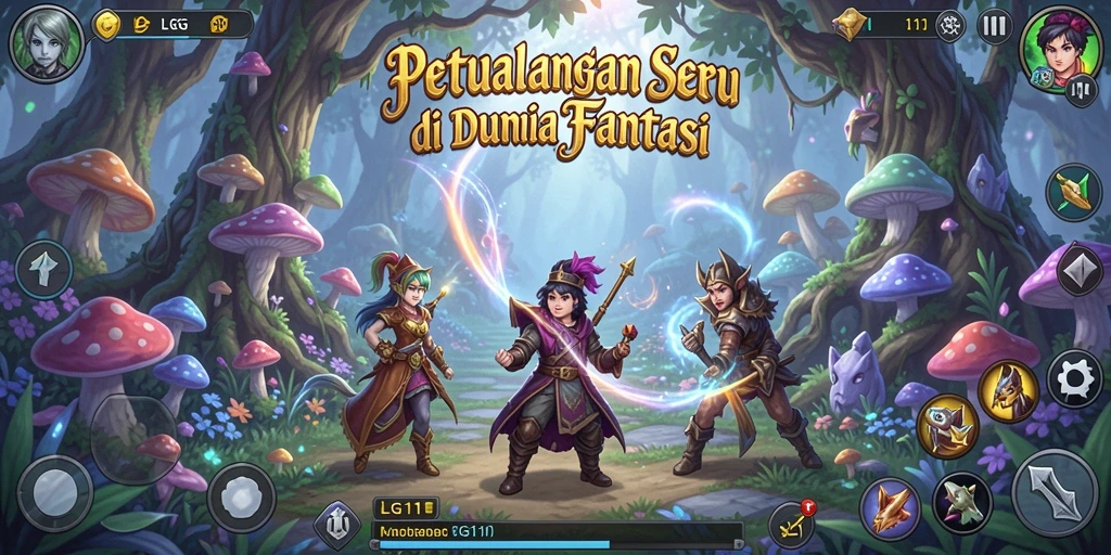 Tampilan gameplay seru dalam dunia petualangan fantastis LG111.