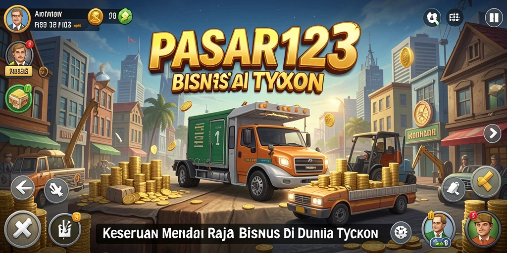 Tampilan gameplay PASAR123 yang menarik dengan elemen tycoon.