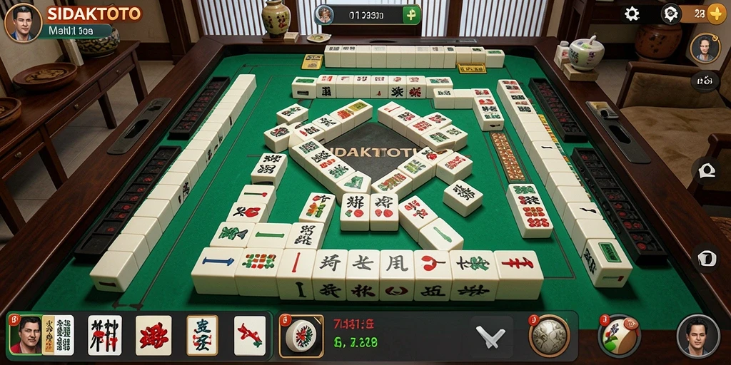 Screenshot gameplay SIDAKTOTO yang menarik dengan nuansa Mahjong.