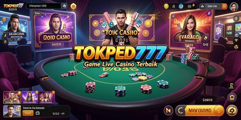 Tampilan menarik dari gameplay Live Casino di TOKPED777.