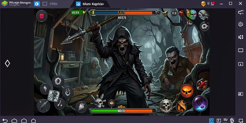 Tangkapan layar gameplay WE878 menampilkan suasana Horror yang menegangkan.